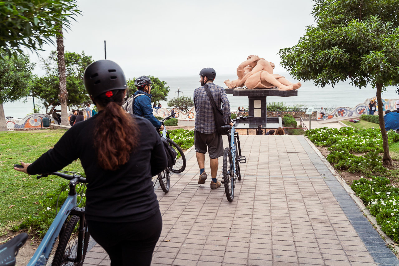 City biking in Lima